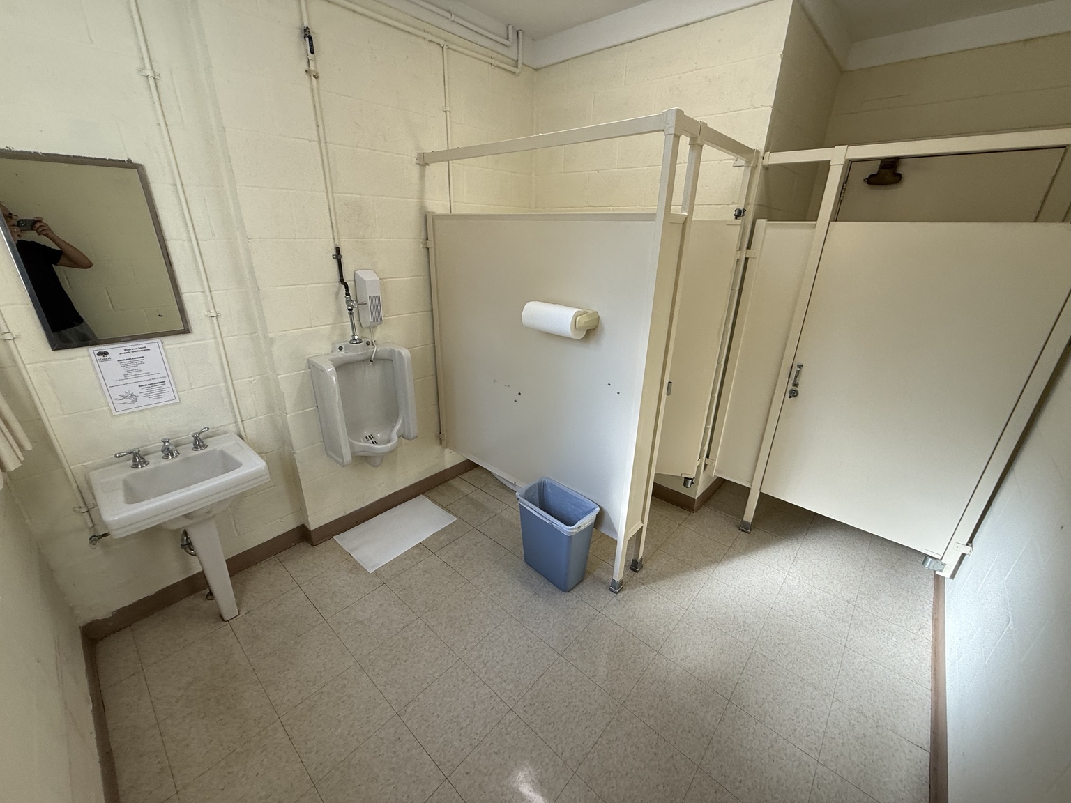 Commercial restroom before renovation